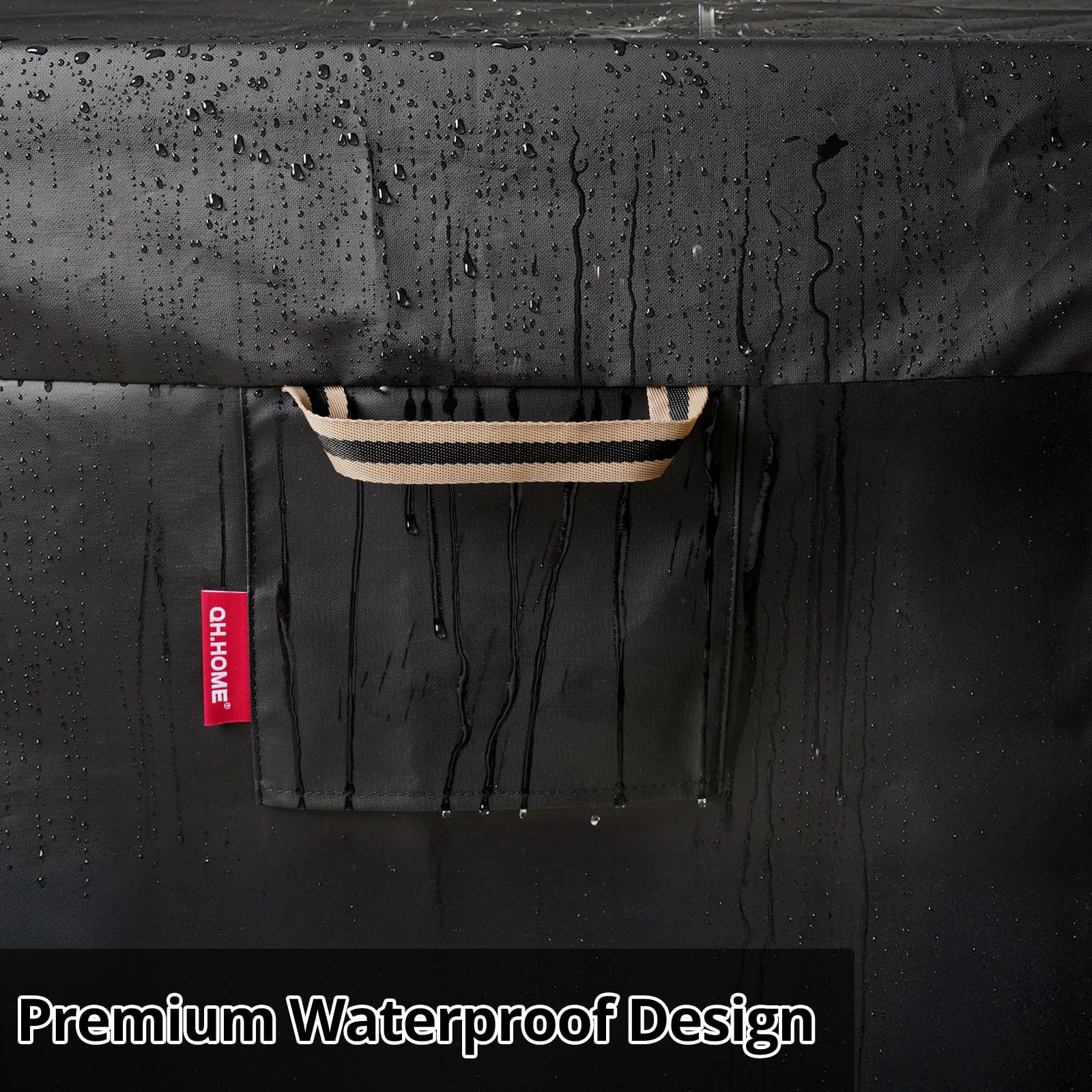 QH.HOME waterproof tape close-up keeps interior dry.