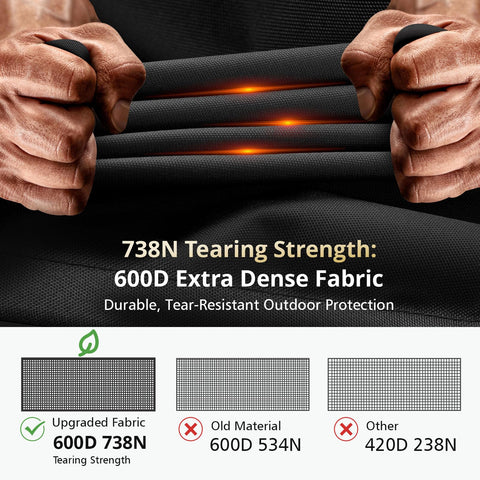 QH.HOME 600D tear-resistant material ensures durability for outdoor use