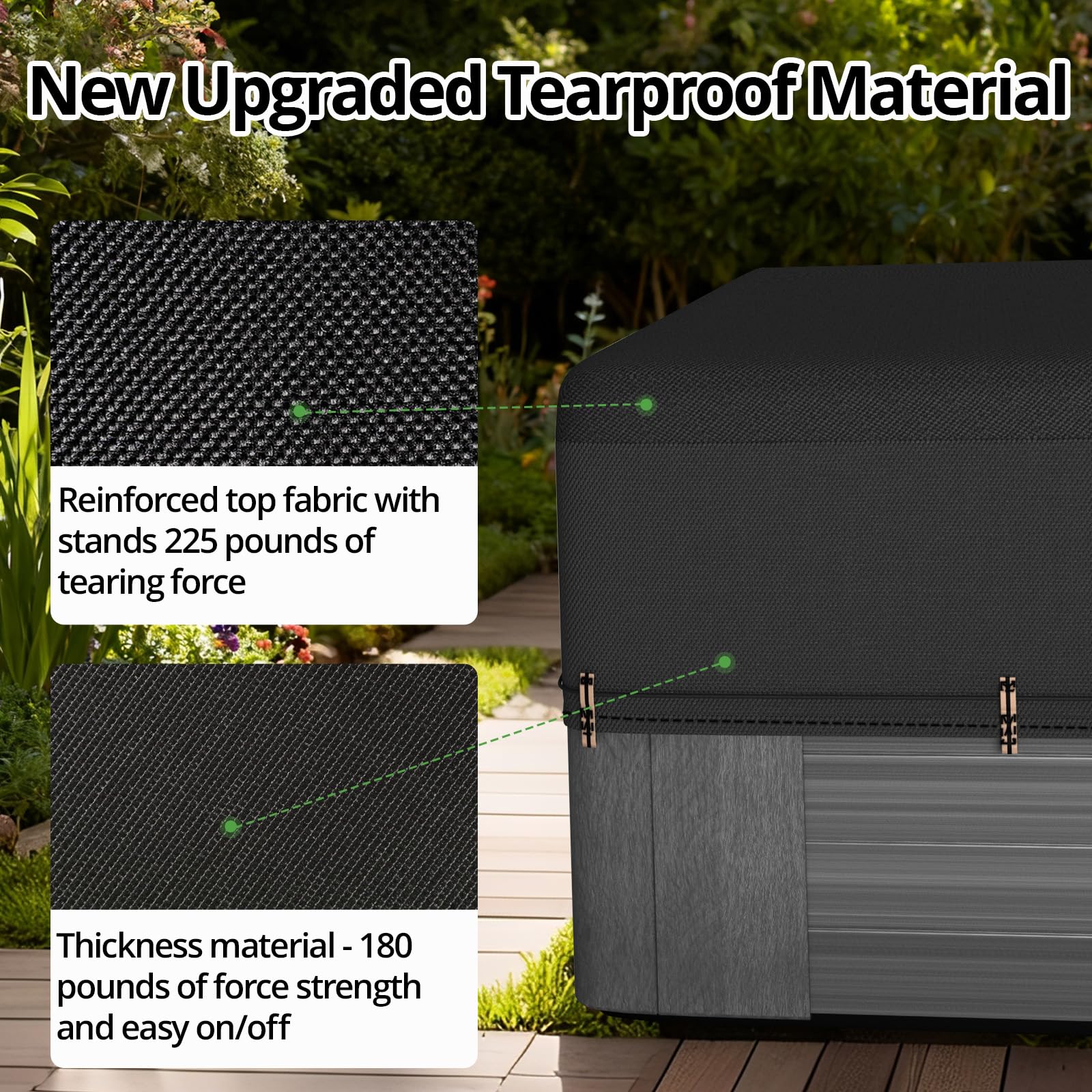 QH.HOME windproof straps secure a tight fit during storms