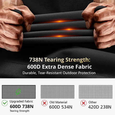 QH.HOME 600D tear resistant fabric close-up demonstrates durability
