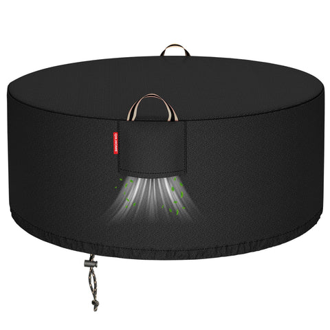 QH.HOME round 48dia fire pit cover protects against rain and sun.