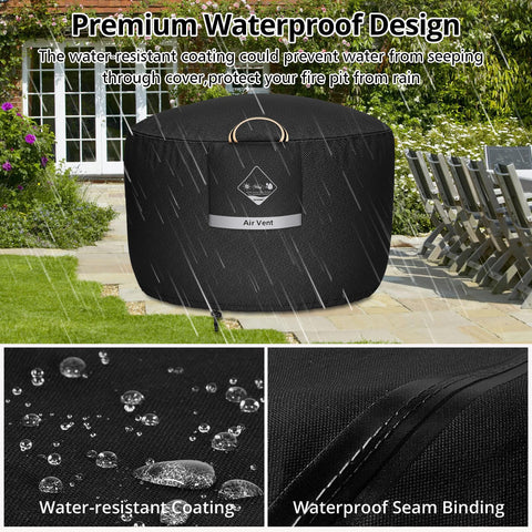 QH.HOME outdoor fire pit cover supports long term durability and fade resistance.