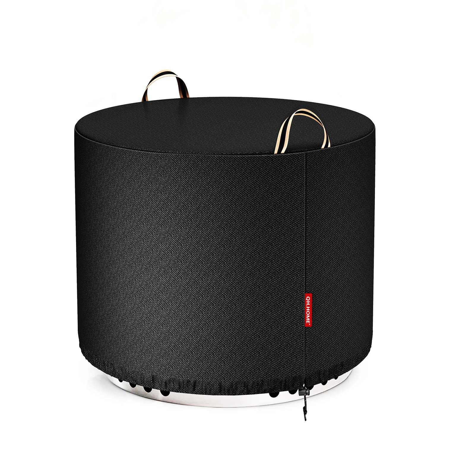 QH.HOME round fire pit cover on Solo Stove Bonfire 19 inch protects from rain