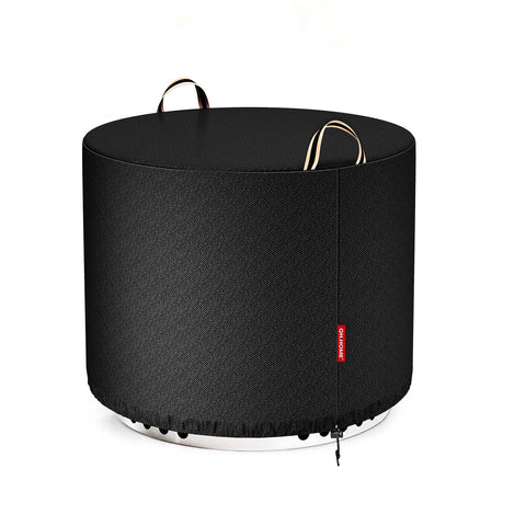 QH.HOME round fire pit cover on Solo Stove Bonfire 19 inch protects from rain