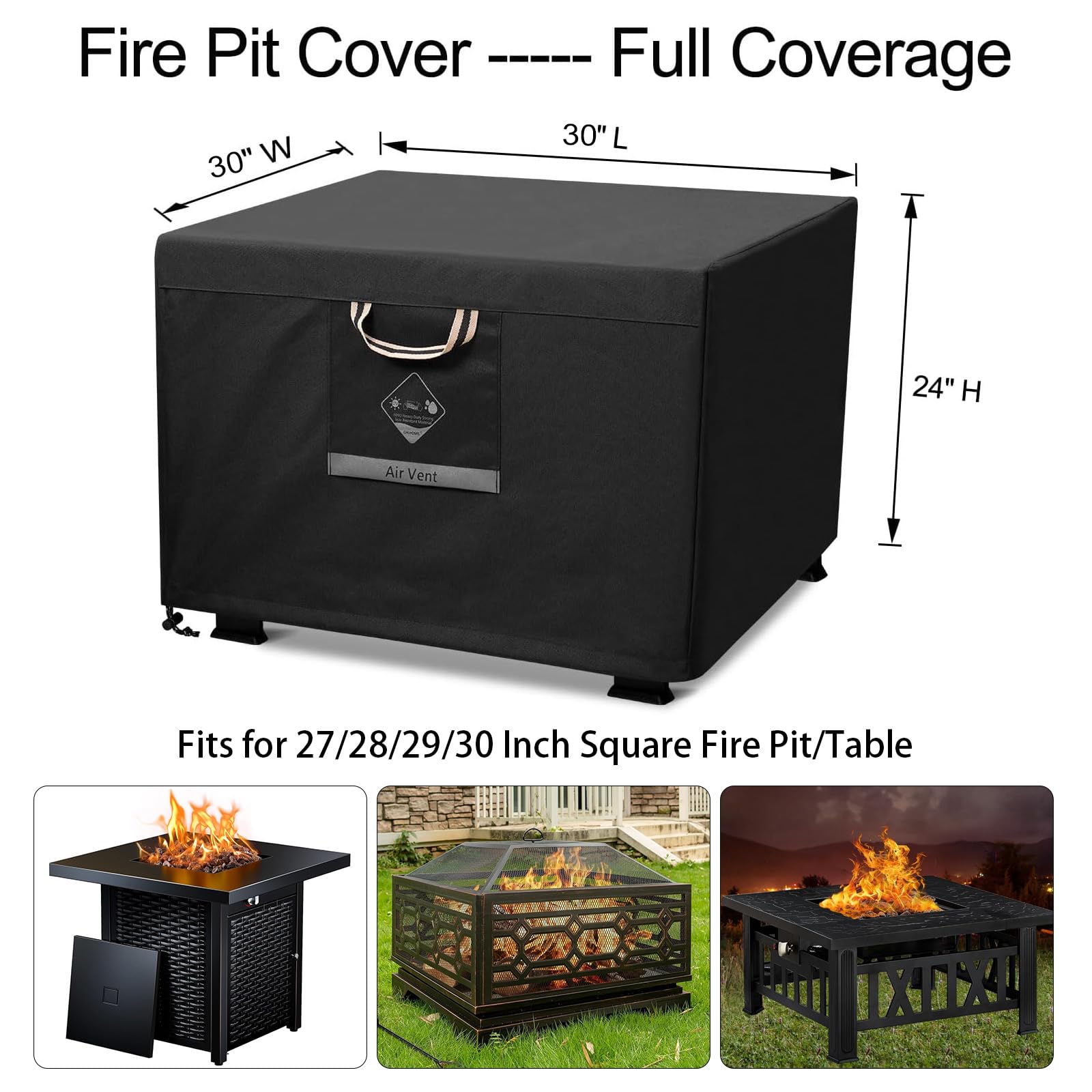 QH.HOME vented square cover helps prevent moisture buildup