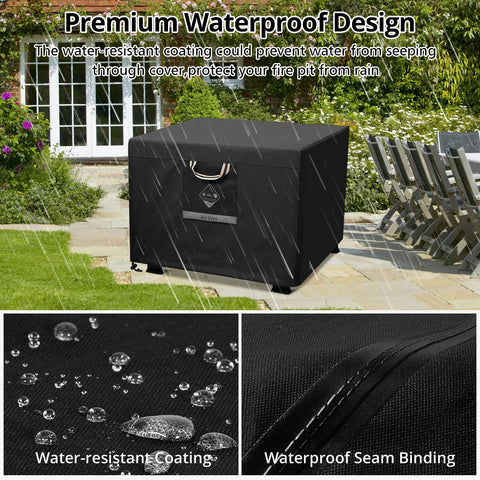 QH.HOME protection against dust leaves and wind on a fire pit cover