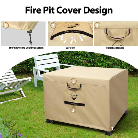 QH.HOME fit-range for 29–32 inch square fire pits ensures broad compatibility.