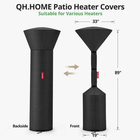 Fits most tall heaters (89"H) and standard bases for popular models.