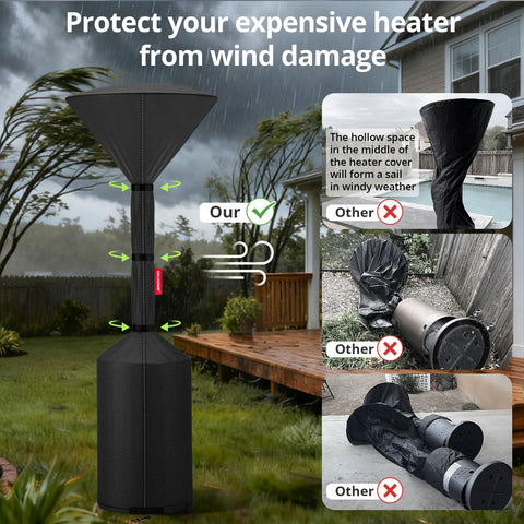 QH.HOME cover features wind-resistant design to secure against gusts.