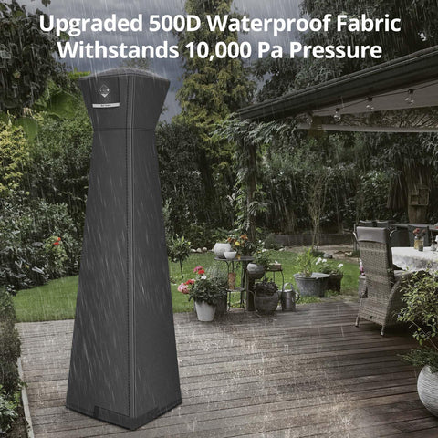 QH.HOME Pyramid heater cover fabric texture, tear-resistant 500D material.