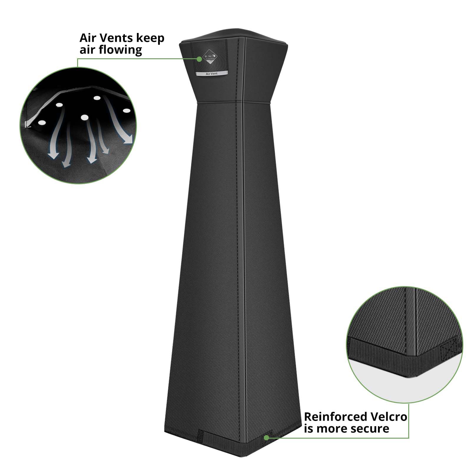 QH.HOME Pyramid heater cover universal fit, accommodates most standard outdoor heaters.
