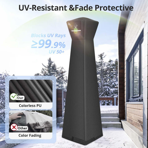 QH.HOME Pyramid heater cover UV protection, blocks sun damage to the heater.