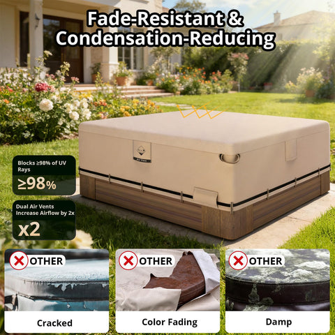 QH.HOME seamless top image conveys leakproof protection from rain and snow.