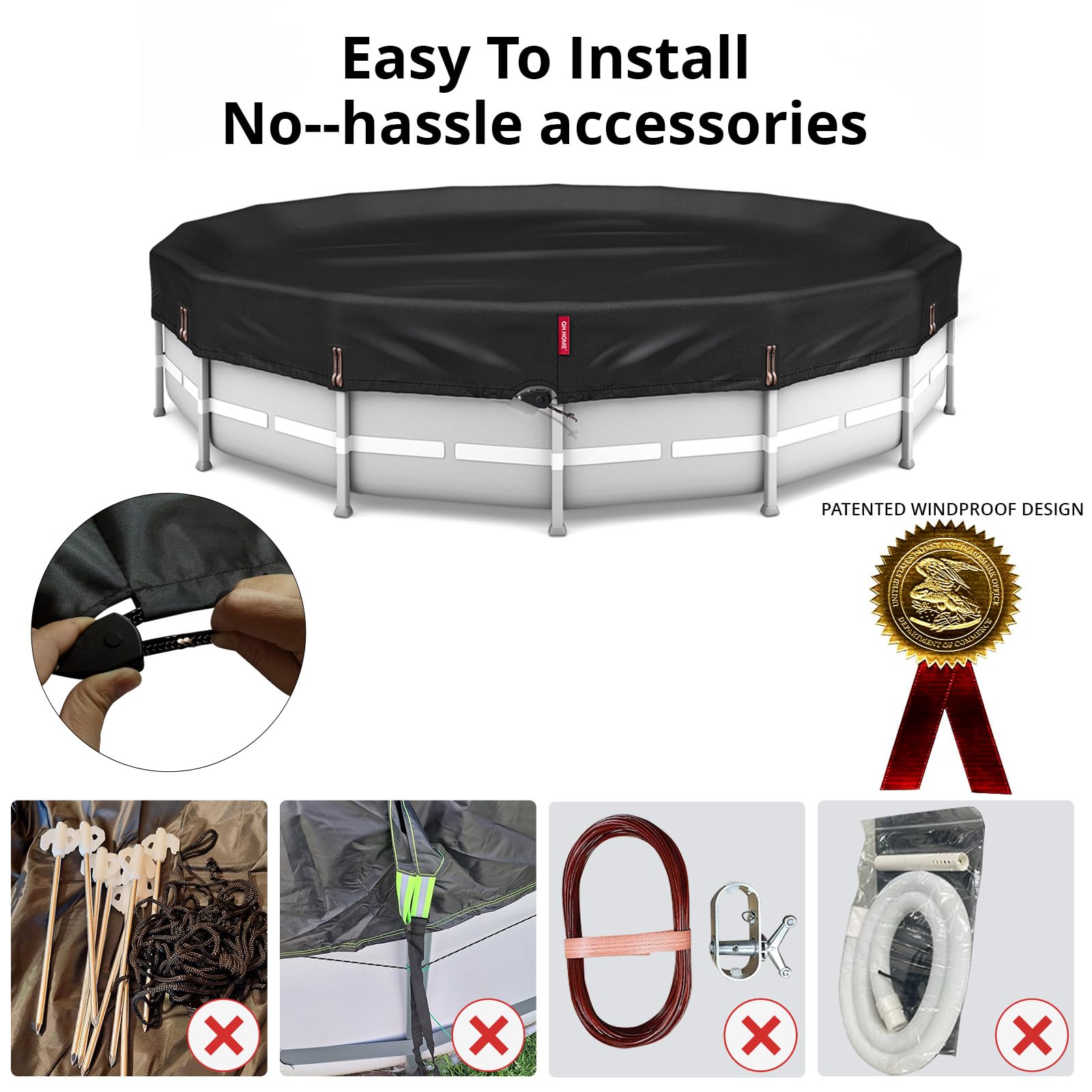 QH.HOME solar heating effect warms pool water under sunlight.