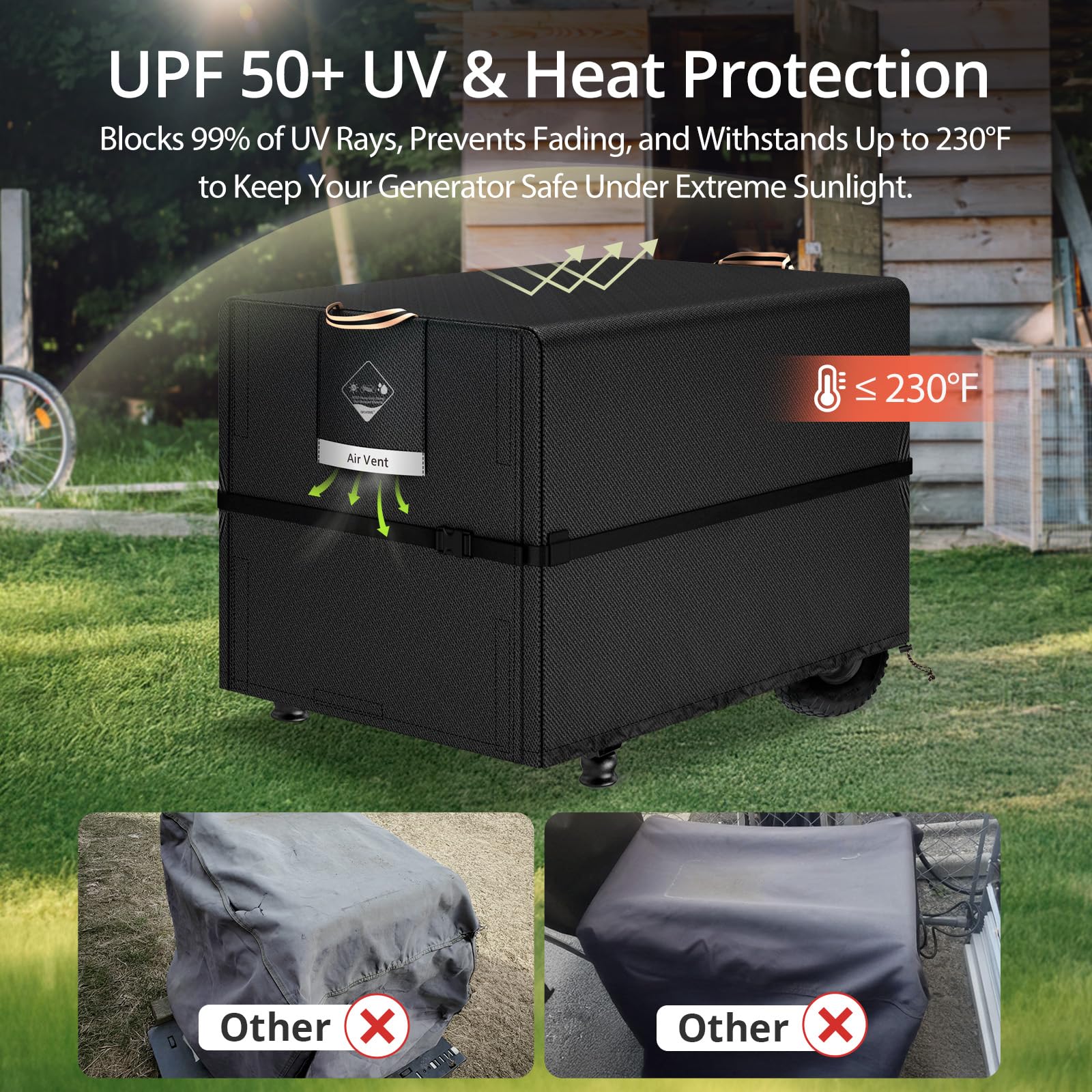QH.HOME fade-resistant UPF50+ fabric maintains color under sun exposure.