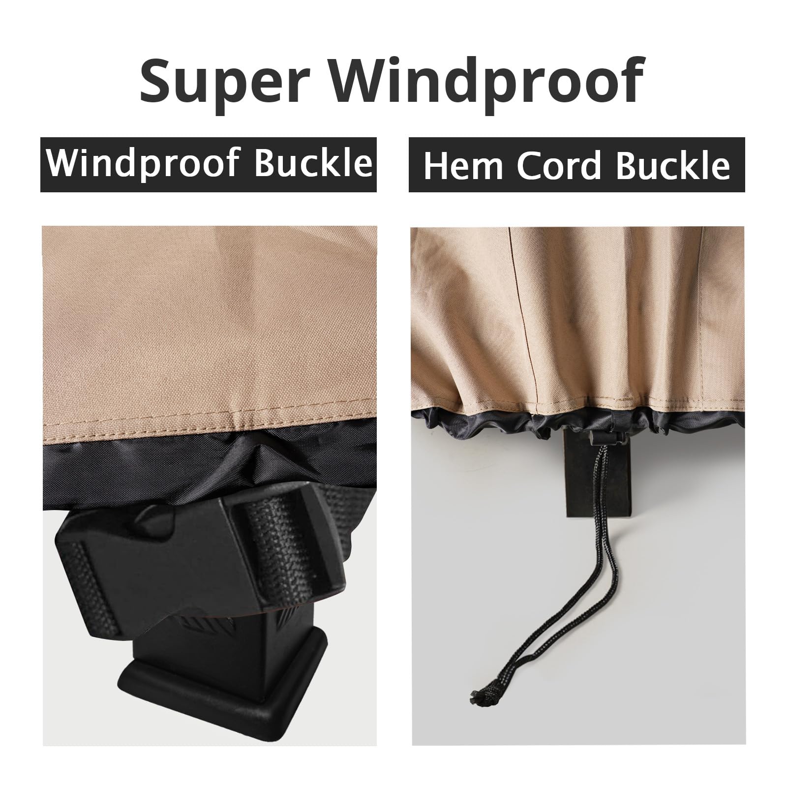 QH.HOME windproof buckles and handle simplify deployment and removal