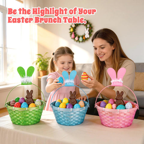 QHou Easter baskets versatile for decor, party favors, and gifts