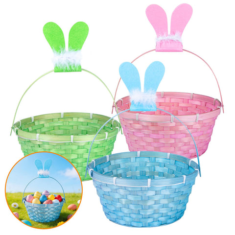 QHou compact Easter basket suitable for wall hanging and storage