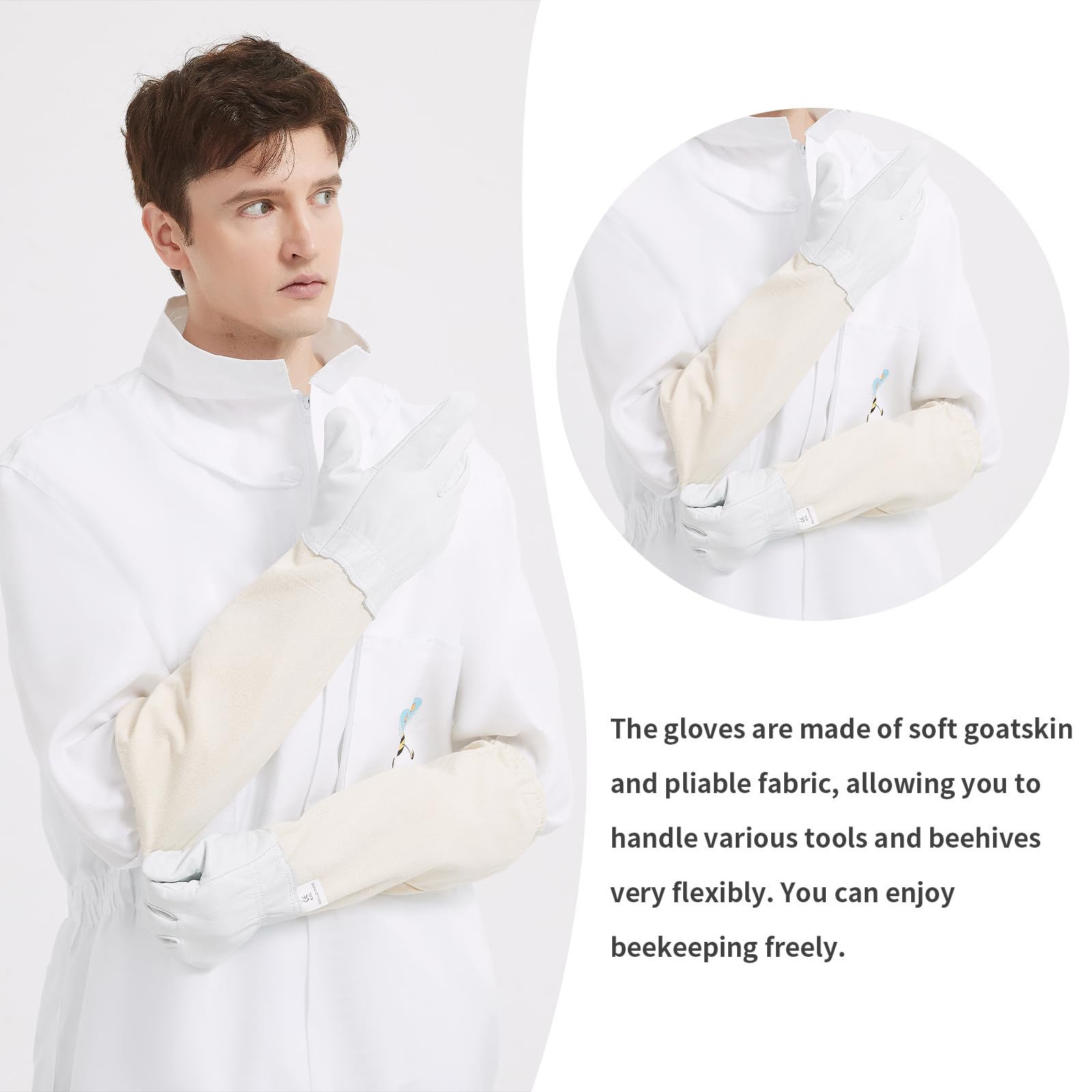 QHZHANG beekeeping suit package includes 1-year warranty.