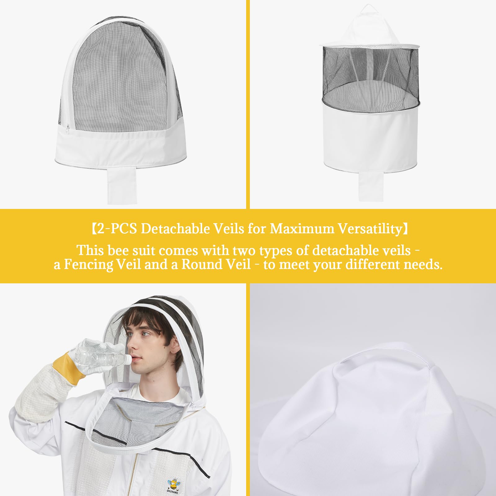 QHZHANG ClearView technology for comfortable visibility across sizes.