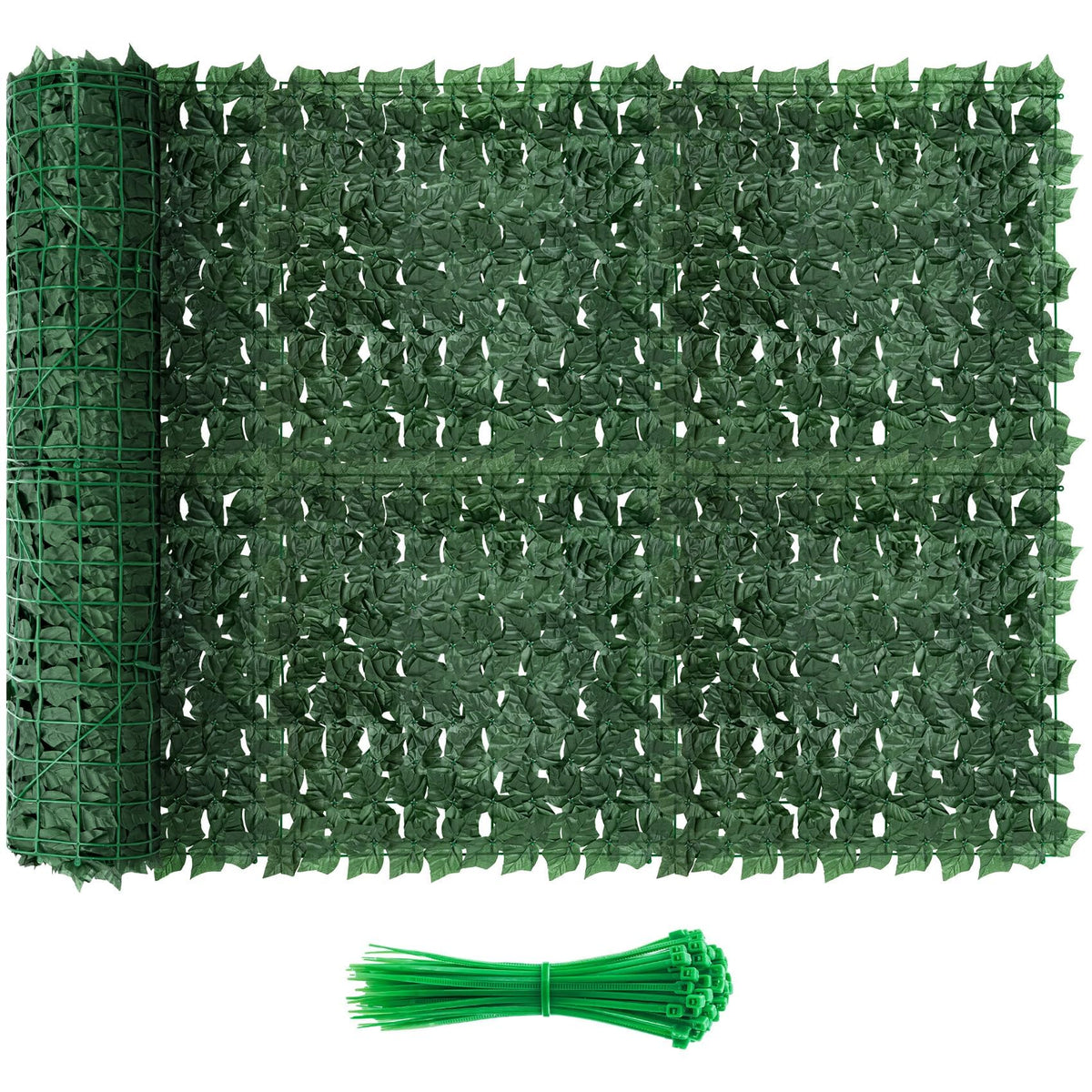 QIAOKAIYAN artificial ivy fence with dense leaves for enhanced outdoor privacy.