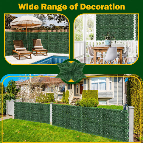 QIAOKAIYAN faux ivy fence suitable for indoor-outdoor privacy and decor.