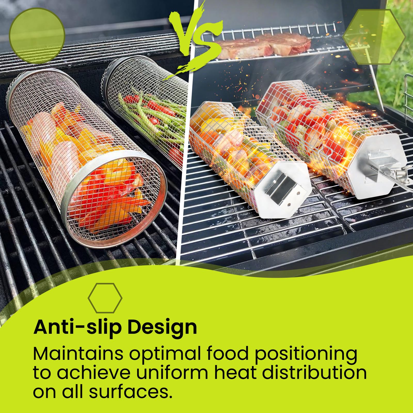 Compact nesting design allows easy transport and space saving.
