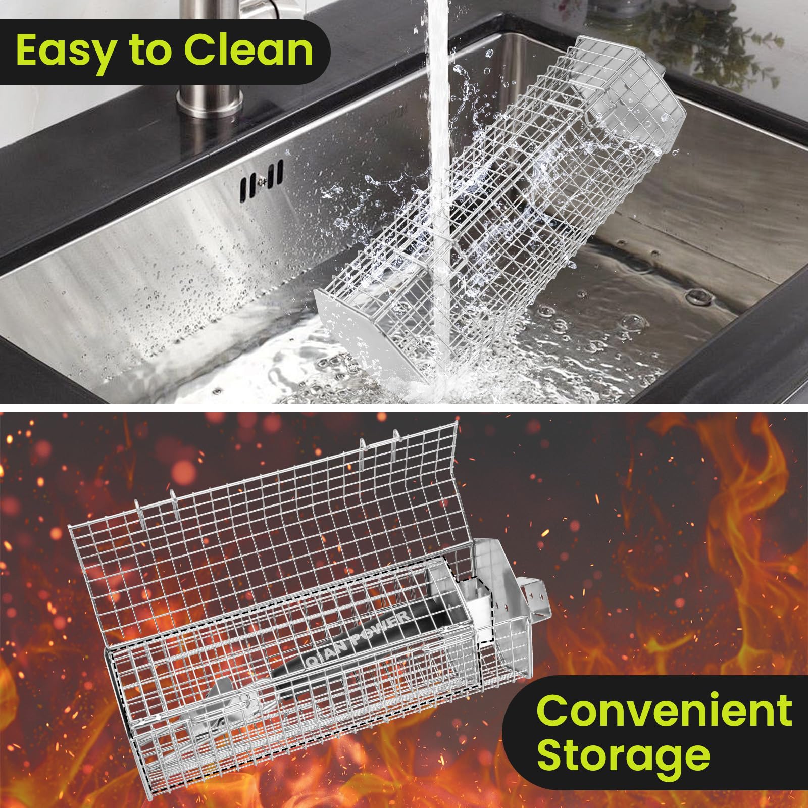 Dishwasher-safe cleaning for quick post-cook cleanup with QIAN POWER baskets.