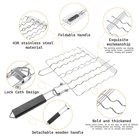 QIAN POWER grill clip design features a secure hold for easy flipping.