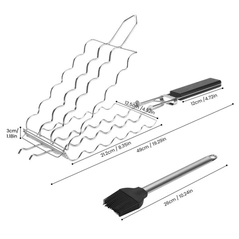 QIAN POWER removable wooden handle stays cool for safe grilling.