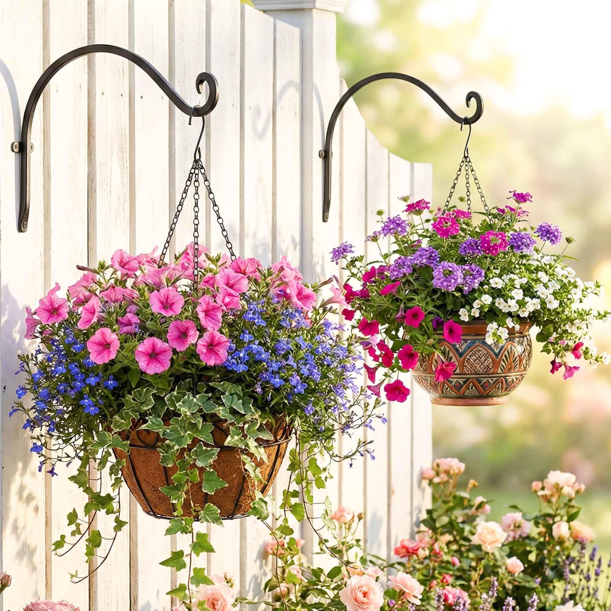 Qiang Ni garden décor for hanging baskets and wind chimes
