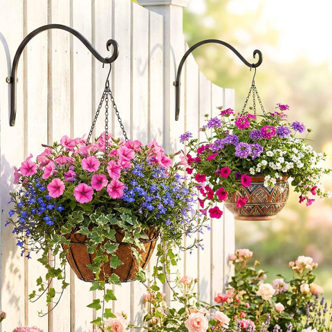Qiang Ni garden décor for hanging baskets and wind chimes
