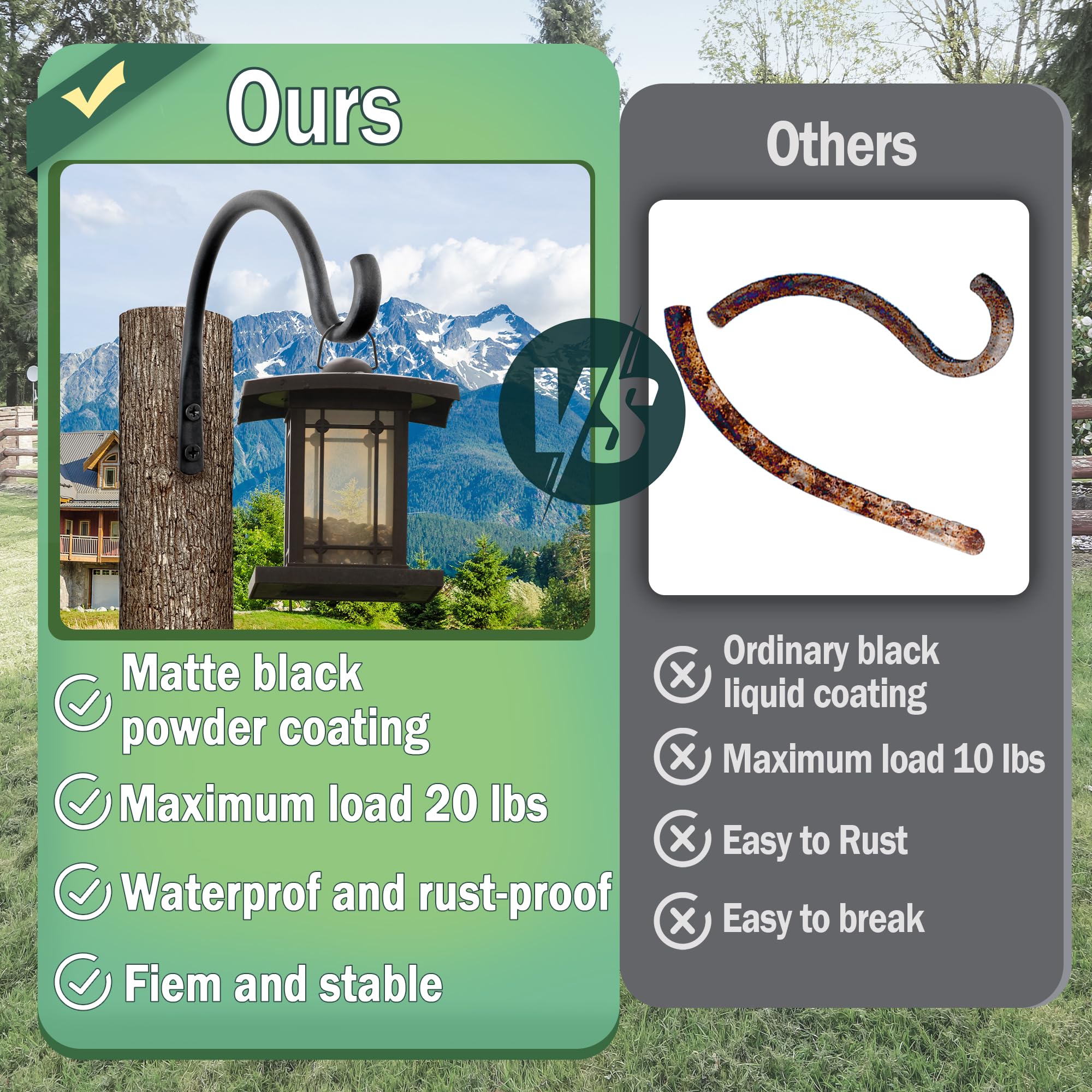 Qiang Ni hanging bracket supports bird feeders securely