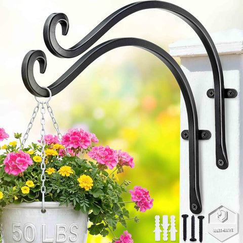 Qiang Ni bird feeder hook, 12-inch arm for sturdy garden hanging