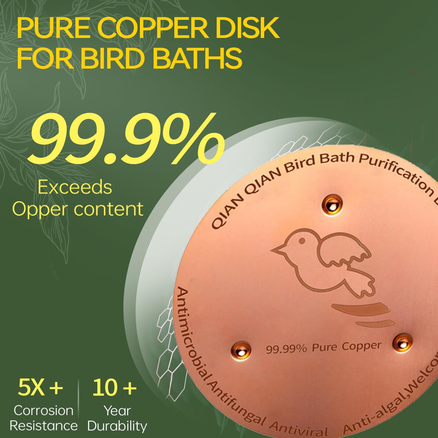 QIANQIAN copper disk 0-8mm thickness ensures sturdy, long-lasting use