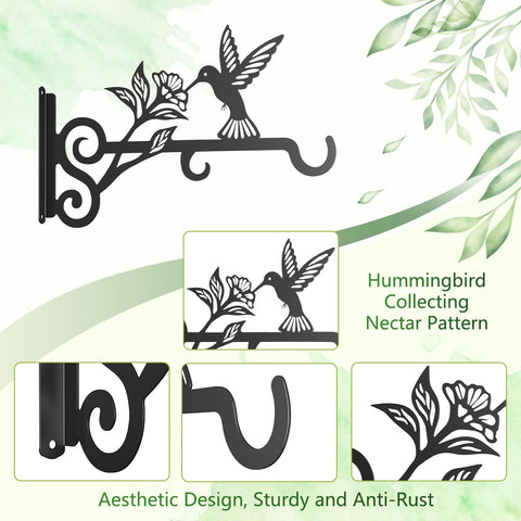 Qiaogreen versatile bracket supports wind chimes, lanterns, or bird feeders