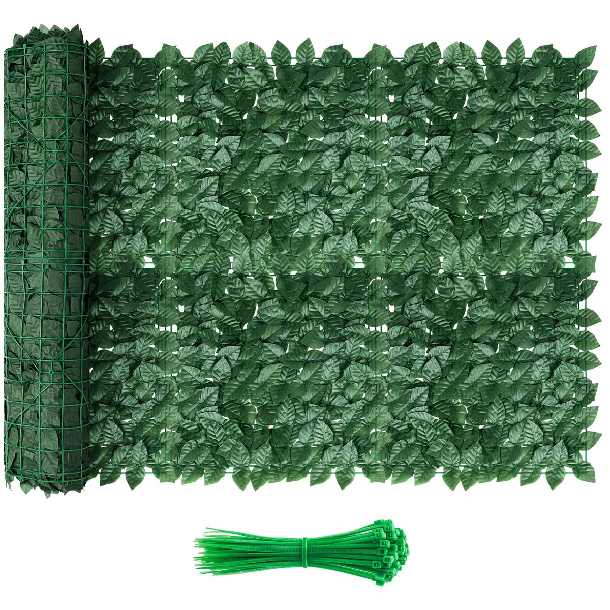 QIAOKAIYAN artificial ivy privacy fence panel dense leaves for realistic outdoor seclusion.