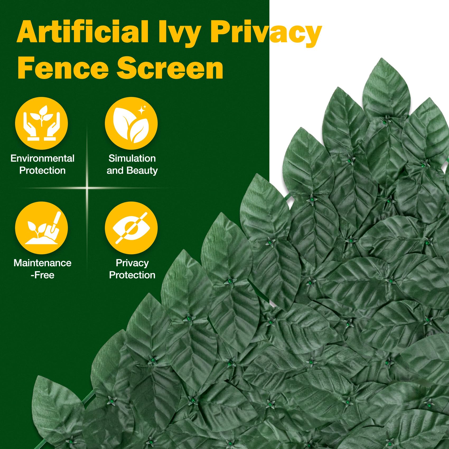 QIAOKAIYAN privacy fence kit includes 50 cable ties for quick setup.