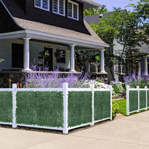 QIAOKAIYAN outdoor ivy screen showing sample installation in an outdoor space.