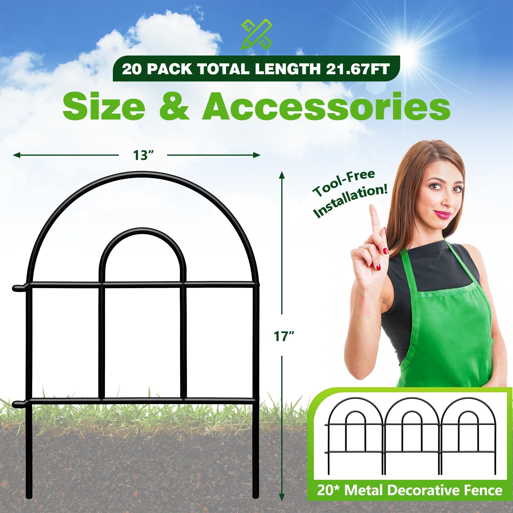 QIAOKAIYAN decorative garden fence panel 03 blends classic style with durability