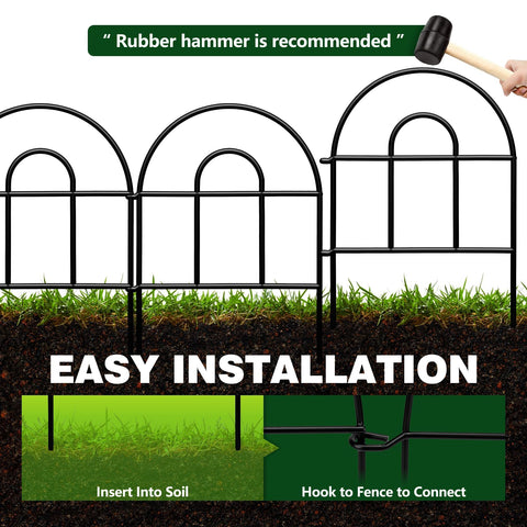 QIAOKAIYAN decorative garden fence panel 06 lightweight setup for quick garden borders