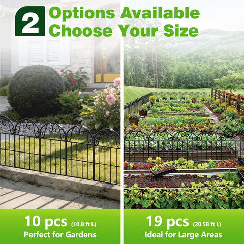 QIAOKAIYAN flower-bed edge fencing keeps pets and small critters away from plants.