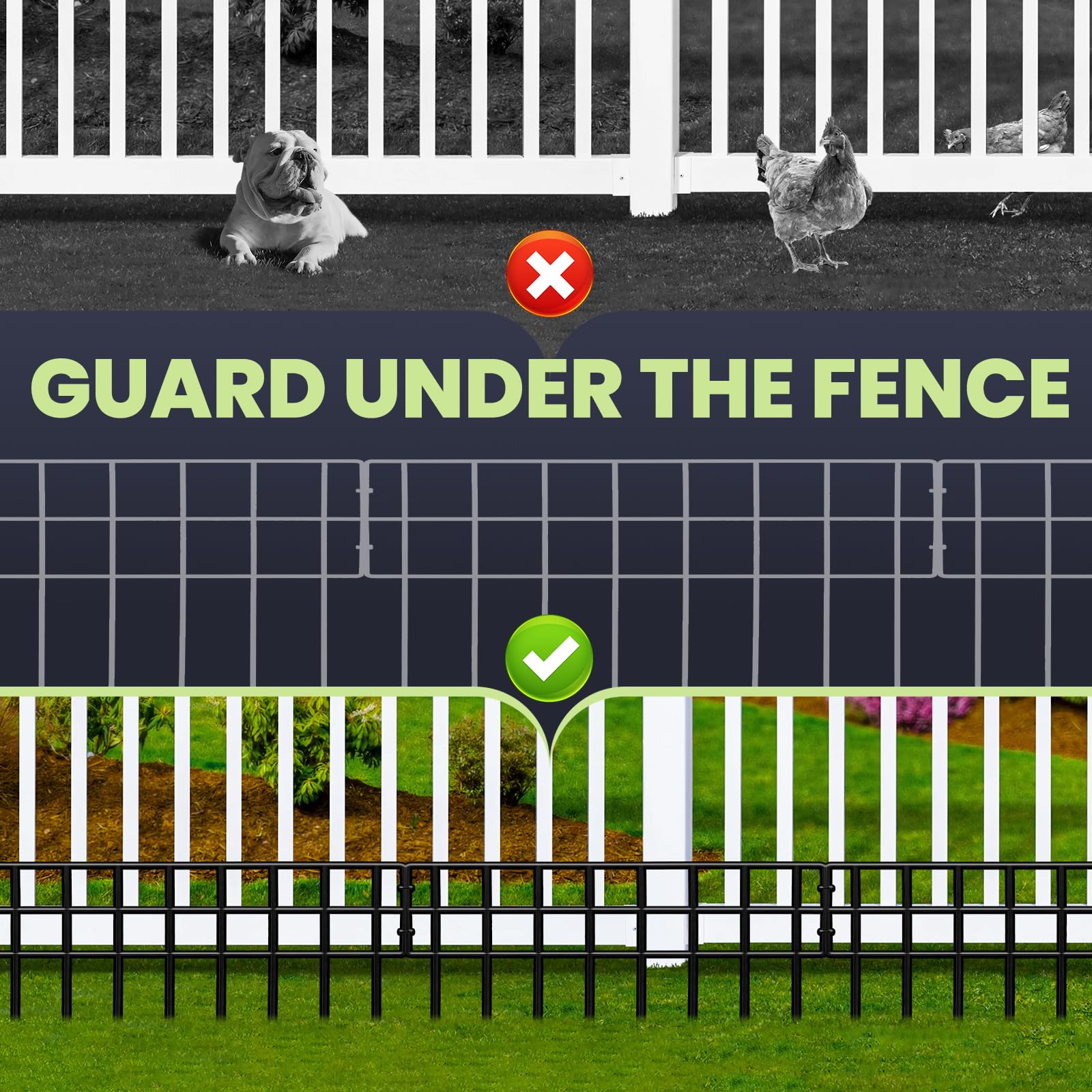 QIAOKAIYAN multi-purpose garden boundary protects plants and decorates
