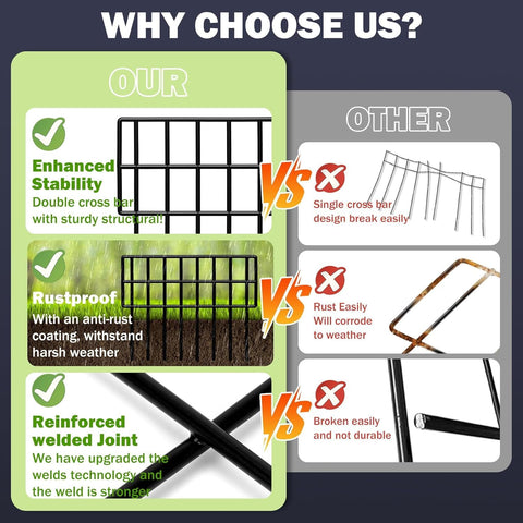 QIAOKAIYAN no-dig fence panels packaged for simple storage and transport
