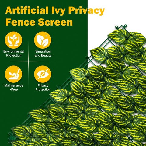 QIAOKAIYAN UV fade-resistant ivy fence maintaining color under sun.
