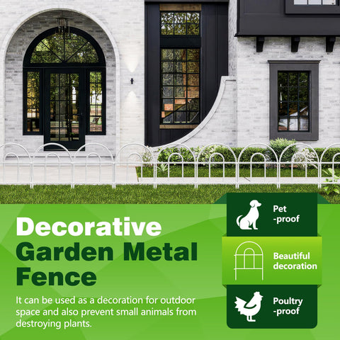 QIAOKAIYAN white border panels for versatile yard decoration and organization.