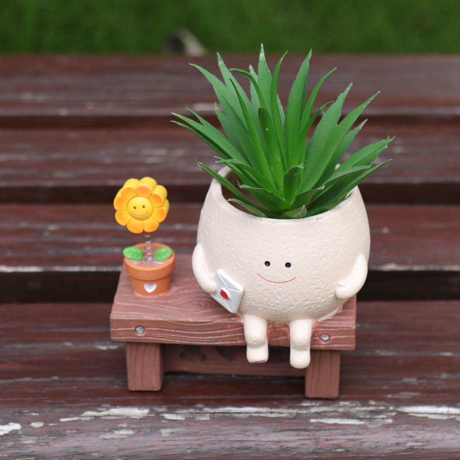 QIAOLY indoor-outdoor plant pot fits desks, shelves, and balconies