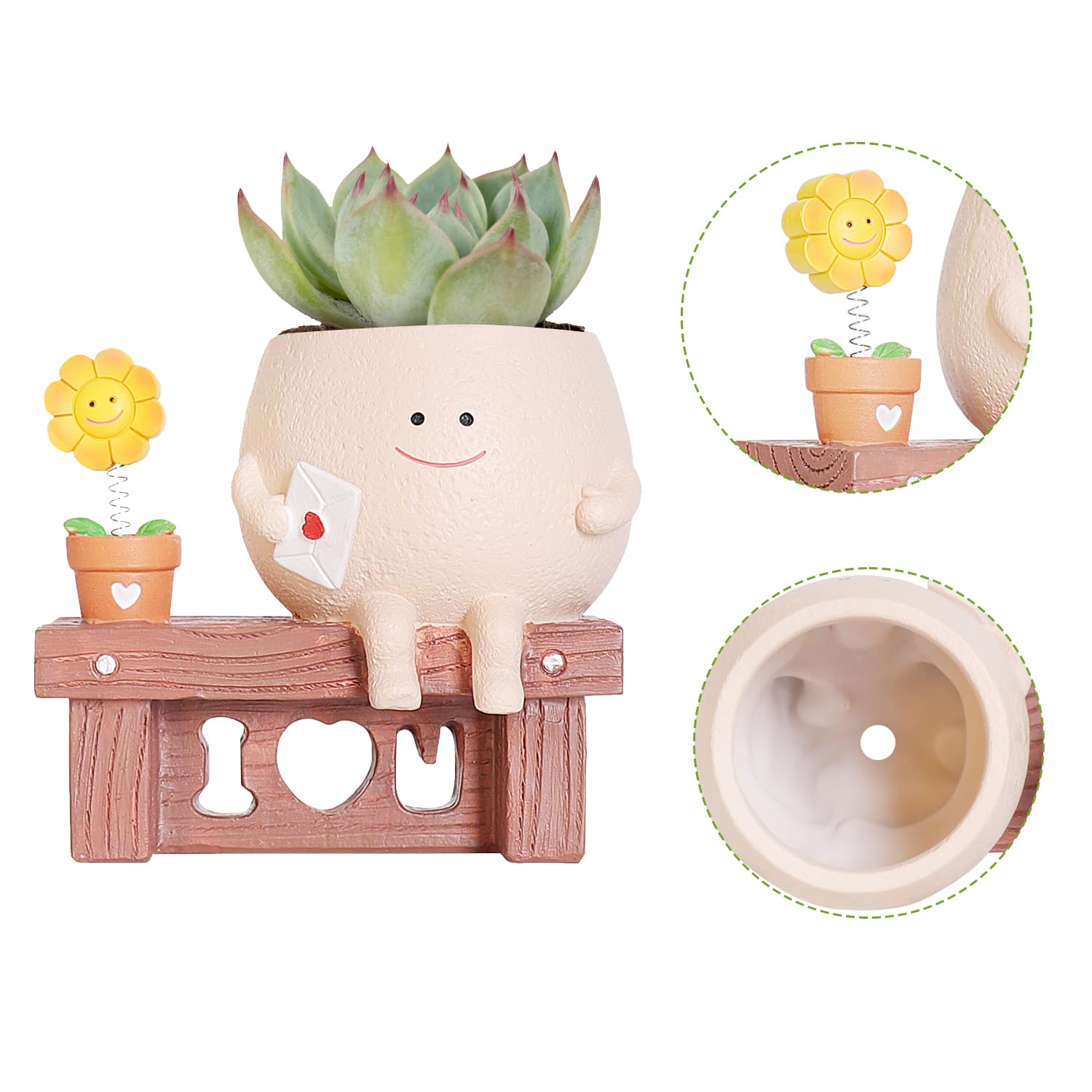 QIAOLY sunflower planter pot with drainage hole for healthy watering