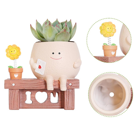 QIAOLY sunflower planter pot with drainage hole for healthy watering