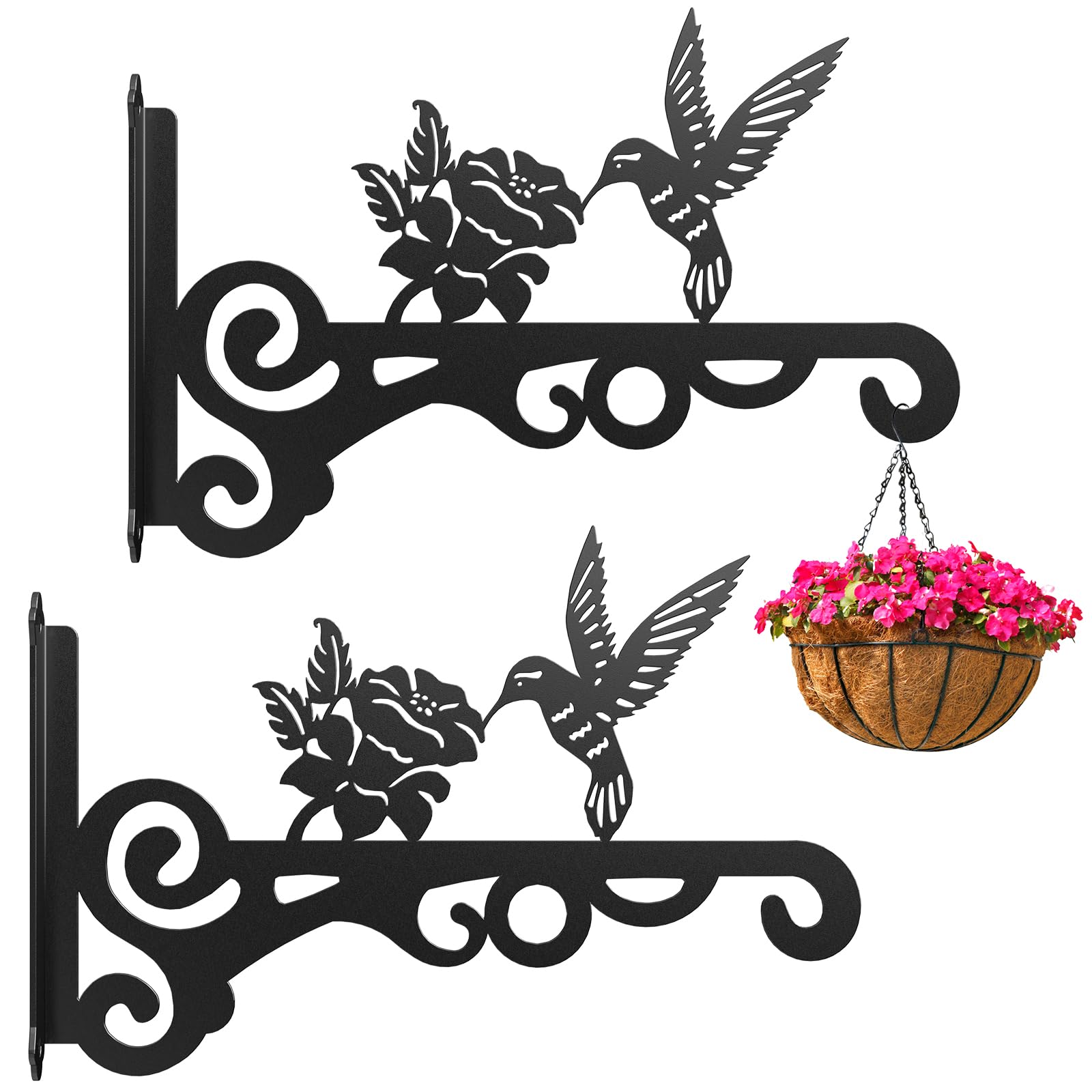 Qiaomeiysp 10-inch bird-pattern plant hanger adds visual charm to indoor greenery.